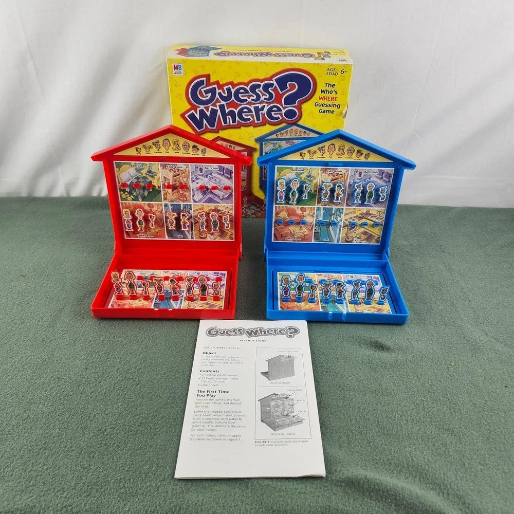 Guess Where? Board Game 2004 Milton Bradley Complete Vintage